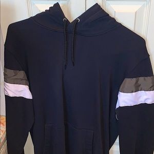 H&M Black Sweatshirt with Green and White sleeves